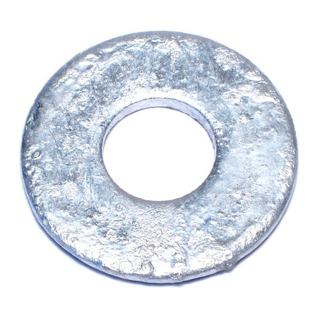 MIDWEST FASTENER Flat Washer, Fits Bolt Size 1/2" , Steel Galvanized Finish, 50 PK 09143